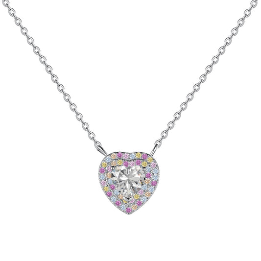 Spring Colored Heart Necklace